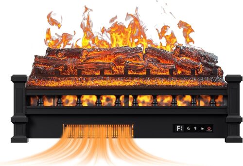 26-Inch Infrared Electric Fireplace Log Heater - Lot 8900