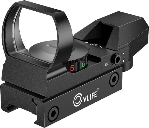 CVLIFE 1X22X33 Red Green Dot Gun Sight Scope Reflex Sight with 20mm Rail - Lot 8959