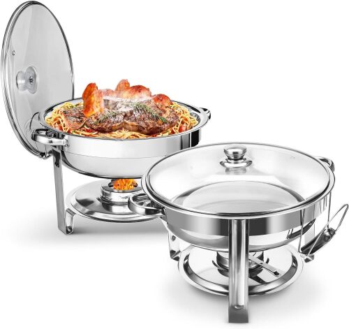 Chafing Dish Buffet Set 2 Pack, 5QT - Lot 8927