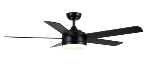 YUHAO 52 inch Black Ceiling Fan with Lights - Lot 8985