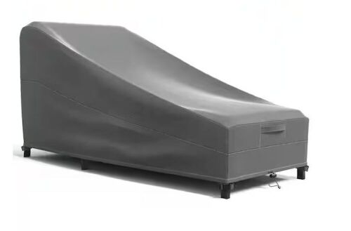 Lot of (2) Khomo Gear Grey Chaise Outdoor Weatherproof Heavy-Duty Patio Furniture Cover - Lot 331