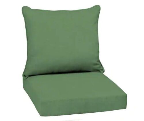 Arden Selections 22 in. x 24 in. 2-Piece Deep Seating Outdoor Lounge Chair Cushion in Moss Green Leala - Lot 336