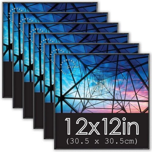  12x12 inch Front Loading Picture Frame, Black, 6-pack  - Lot 343