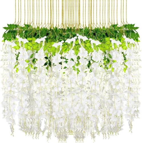 Artificial Wisteria Hanging Flowers, 108ct  - Lot 428