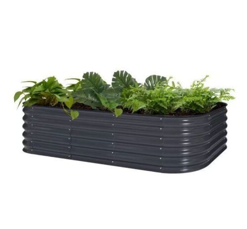 8 ft. x 2 ft. x 1.4 ft. Galvanized Raised Garden Bed - Lot 481