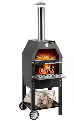 2-Layer Charcoal Burning Outdoor Pizza Oven - Pizza Stone Broken   - Lot 511