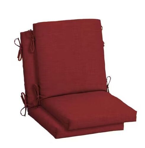 Arden Selections 18 in. x 16.5 in. Mid Back Outdoor Dining Chair Cushion in Ruby Red Leala, 2 Pack   - Lot 541