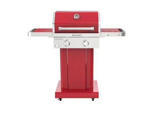KitchenAid 2-Burner Propane Gas Grill in all Red  - Lot 25