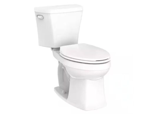 Gerber Avalanche 2-Piece 1.28 GPF Single Flush Elongated Toilet in White with Slow Close Seat  - Lot 33