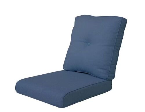 Lot of (4) Pocassy 22 in. x 24 in. 2-Piece CushionGuard Outdoor Lounge Chair Deep Seat Replacement Cushion Set in Blue  - Lot 479
