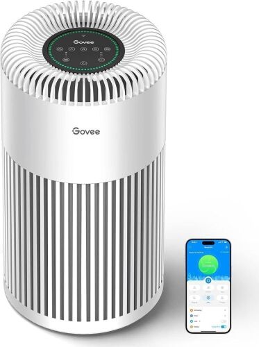  Govee WiFi Smart Air Purifier for Up to 1837 Sq.Ft, with PM2.5 Monitor for Wildfire, H13 True HEPA  - Lot 255