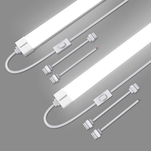 5000K LED Ceiling Light Fixture, 2FT with Plug Linkable, 2PCS  - Lot 111