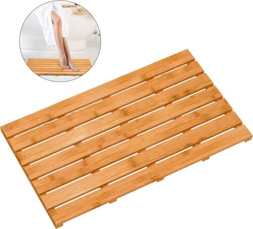 Bamboo Wooden Bath Floor Mat 31.3" x 18.1" x 1.5"  - Lot 171