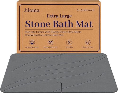  Extra Large Diatomaceous Earth Stone Shower Mat, 32" x 20"  - Lot 201