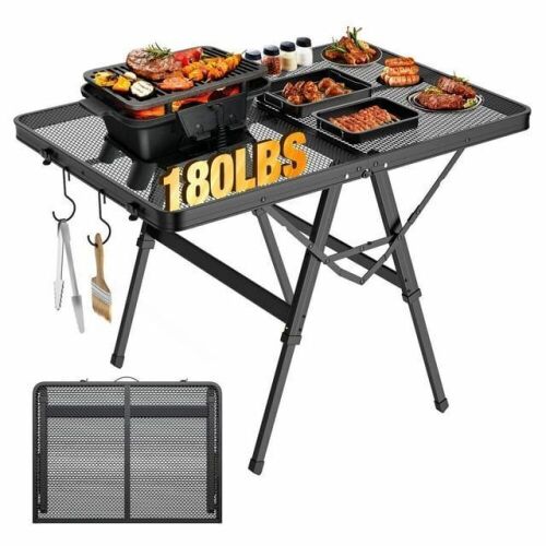 Raynesys Portable Height Adjustable Folding Metal Table  - Lot 557