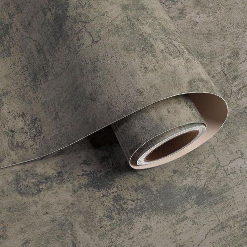 Lot of (2) VaryPaper 32''x354'' Weathered Industrial Concrete Textured Peel and Stick Vinyl Wall Paper  - Lot 607