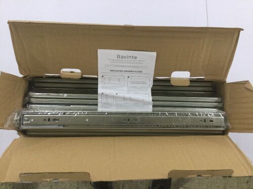 Ravinte Soft Close Ball Bearing Full Extension Drawer Side Mount  - Lot 647