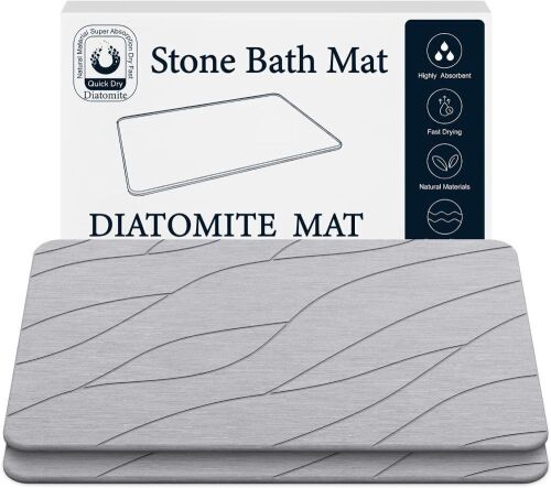 Diatomite Stone Bath Mat, 2 Pack  - Lot 281