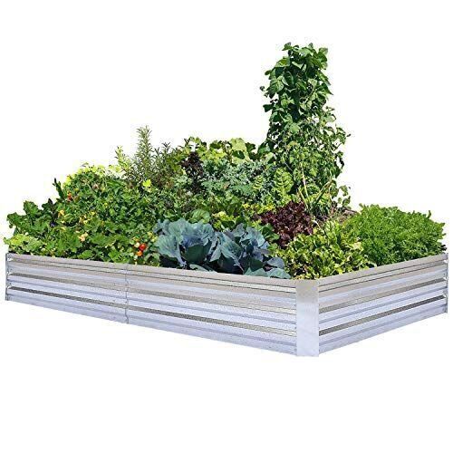 FOYUEE Galvanized Raised Garden Bed, 8' x 4' x 1'  - Lot 659