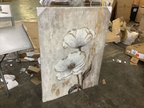 Flower Canvas Wall Art 36" x 48"  - Lot 689
