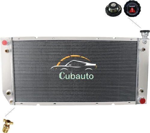 4 Row Aluminum Radiator for Chevy GMC C2500 C3500 K1500 K2500 K3500 Suburban Tahoe Cadillac Escalade 1996-2000 - Lot 487
