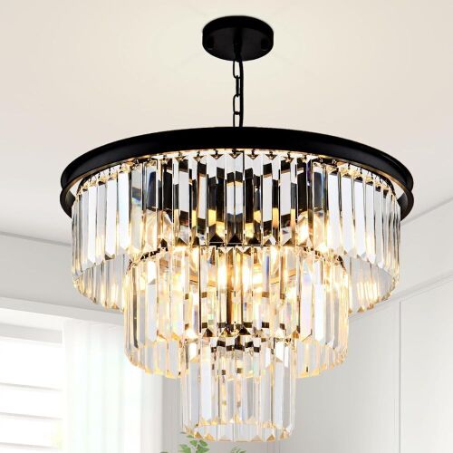 HCCZ 8 Light Modern Crystal Chandelier - Lot 198