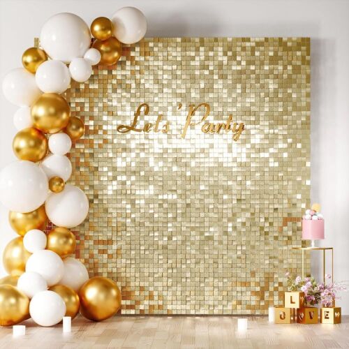 COKAOBE Light Gold Shimmer Wall Backdrop, 36 pc  - Lot 258