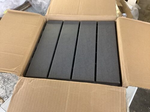 Plastic Deck Tiles, 36 Pack - Broken Corner on One Tile   - Lot 154