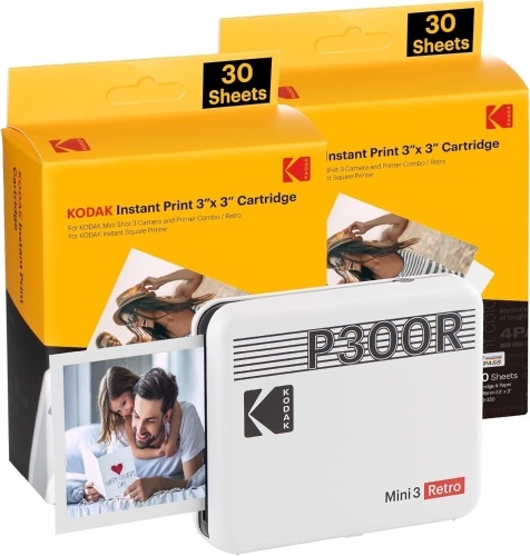 KODAK Mini 3 Retro 4PASS Portable Photo Printer (3x3 inches) - Lot 9080