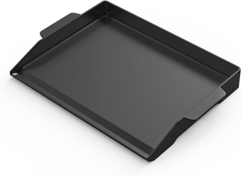 Onlyfire Universal Cast Iron Cooking Griddle, Pre-Seasoned Nonstick Coating Griddle Flat Top Grill Plate with Extra High Sidewalls for All Gas Grills and 4 Burner Range Oven, 23" x 16" - Lot 8941