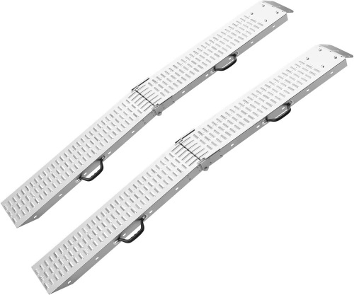 78.7" L × 8.6" W Loading Ramps for Pickup Trucks,2 Pcs Motorcycle Ramp(with Handle),1500LBS Truck Ramps for Lawn Mower,ATV Ramps for Snow Blower,Dirt Bikes,UTV,Car Tailgate,Golf Carts - Lot 8919