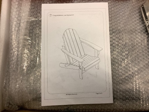 Foldins Adirondack Chair, Gray - Lot 8920