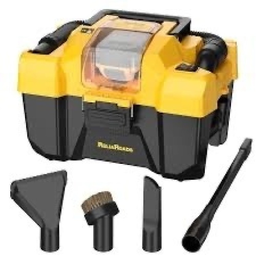 20V Cordless Vacuum Cleaner-Wet/Dry Shop Vac,2.6 Gallon Capacity,Compatible with DeWALT Batteries (Battery Not Included),Ideal for Cleaning Car,Home Spaces,and Workshops RCSV-20 - Lot 9033