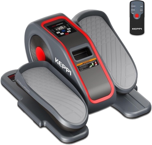 KeppiFitness Under Desk Elliptical Machine, Ellipse Leg Exerciser Equipment for Home, Electric Seated Pedal for Legxercise with Remote Control, Mini Elliptical Machine for Seniors and Adults - Lot 9037