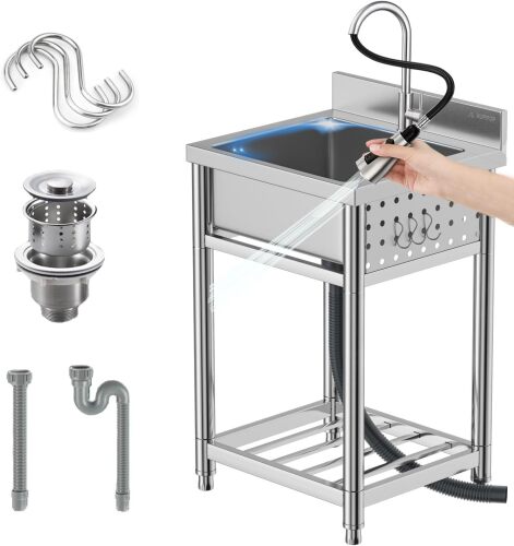 AUPOPP Utility SInk Stainless Steel - Lot 9155