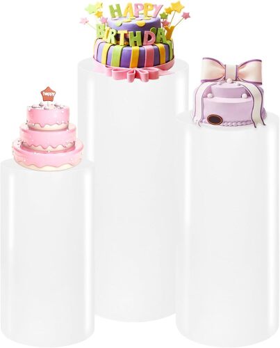 3PCS Cylinder Pedestal Stands for Parties - Lot 9167