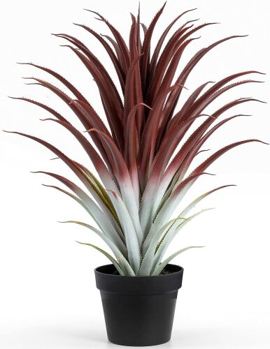 Sunprairie Hyper Realistic Big Red Artifical Aloe Vera Plant - Lot 9143