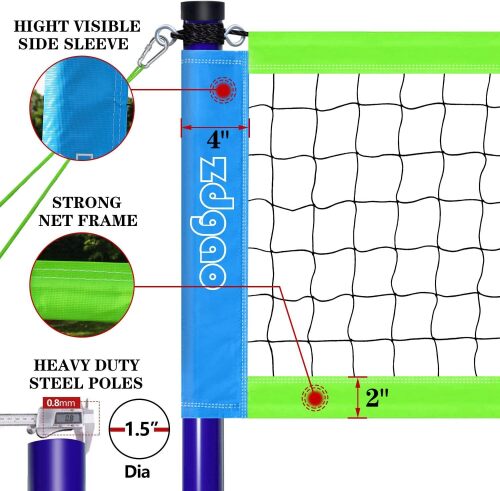 Volleyball Net Outdoor - Portable Volleyball Set for Backyard - Lot 9176