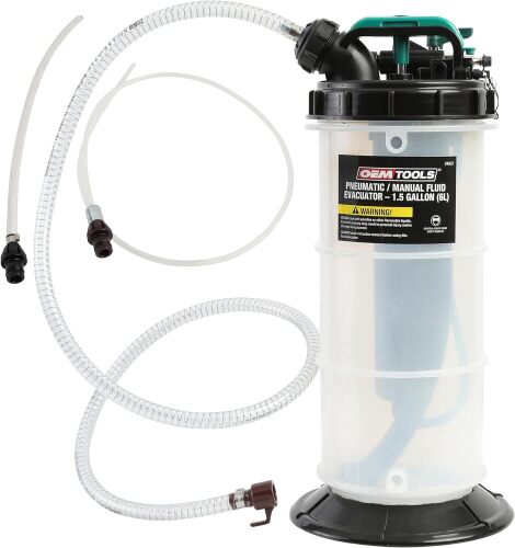 OEMTOOLS Pneumatic / Manual Fluid Evacuator - 1.5 Gallon (6L) - Lot 9202