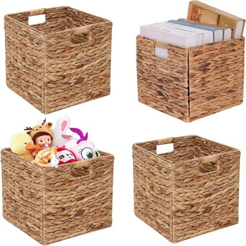 Storage Baskets Wicker Cubes (Set of 4) - Lot 9224