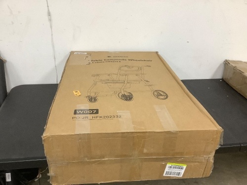 Oasis Space Foldable Commode Wheel Chair - Lot 9228