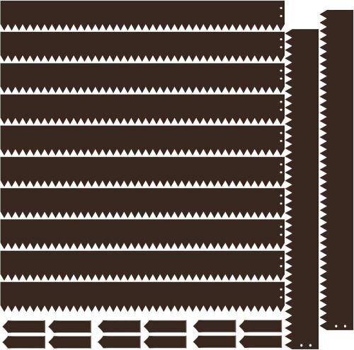 Yaocom 12 Pcs Metal Landscape Edging, Brown  - Lot 307