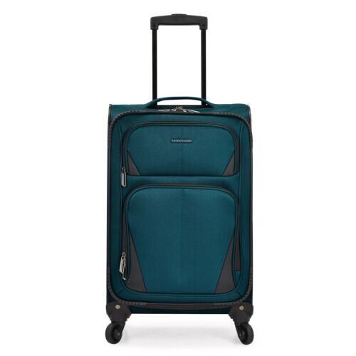 U.S. Traveler Aviron 22" Softside Expandable Spinner Luggage Carry On Teal - Lot 308