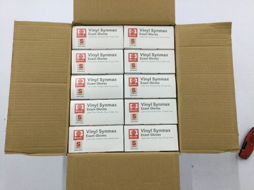 Case of Vinyl Synmax Exam Gloves, Small - Lot 310