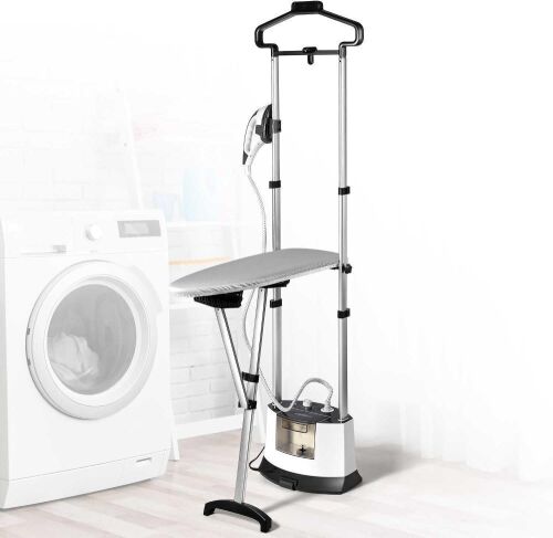 Hapyvergo Standing Garment Steamer, Flat Hanging Iron Rapid Heats in 25s for 1 Hour Powerful Steam - Lot 350