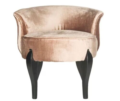 Safavieh Mora Brown/Silver Upholstered Vanity Chair - Lot 387