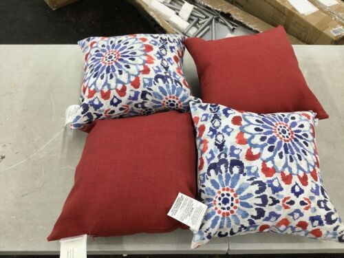 Arden Selections Outdoor Throw Pillows 16" x 16", 4 pc  - Lot 389