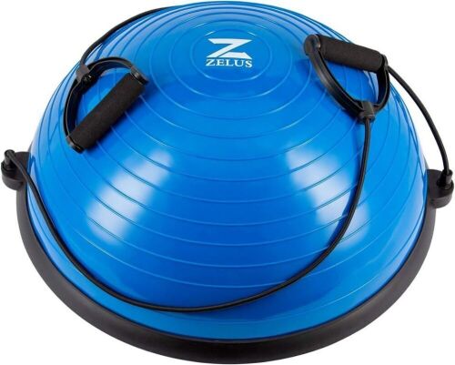 ZELUS Balance Ball Trainer with Resistance Bands and Foot Pump - Lot 403