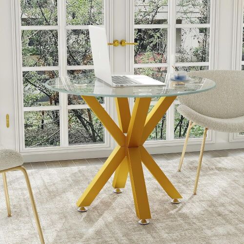 X-Type Gold Metal Table Legs - Legs Only - Lot 531