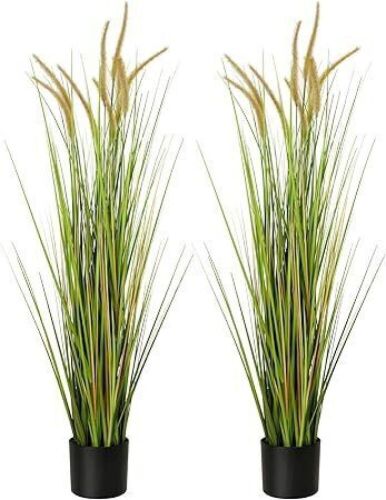 KOL Artificial Horsetail Grass 4', Set of 2  - Lot 639